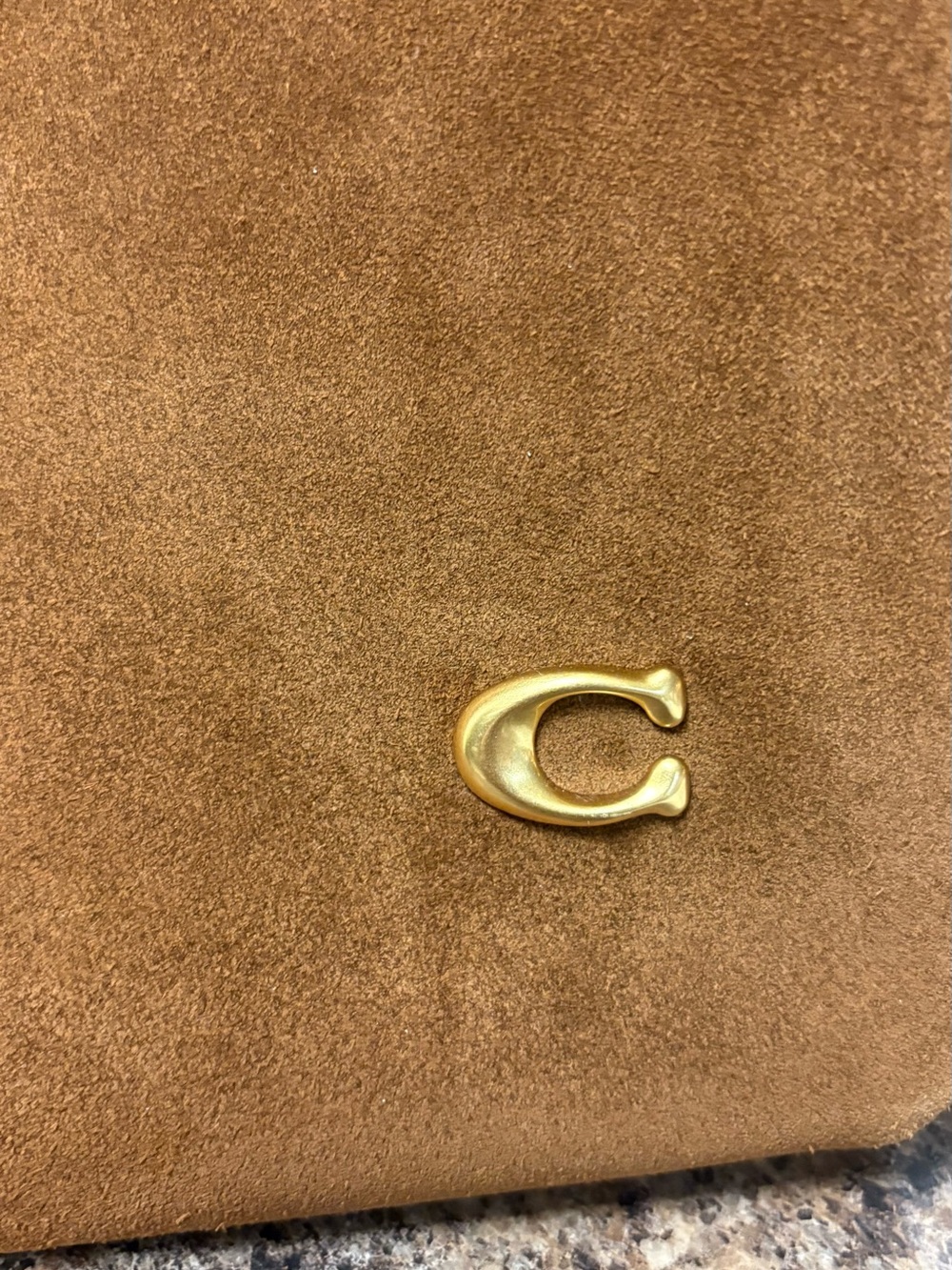 Brand new coach Lana Suede Shoulder Bag in Brown with Gold Accent - Picture 7 of 7